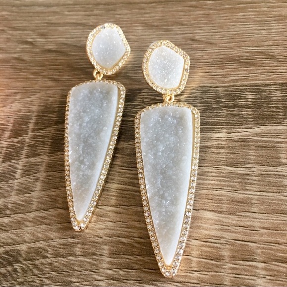 Anthropologie Druzy Quartz Earrings - Picture 4 of 4